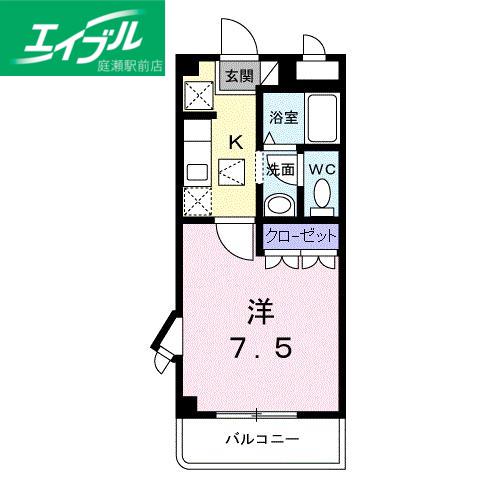 ミキハウス(1K/1階)の間取り写真