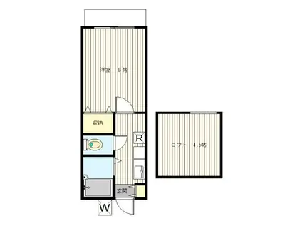 雅ハイツ1795(1K/2階)の間取り写真