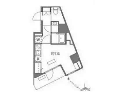 N-STAGE西船橋市川(ワンルーム/5階)の間取り写真