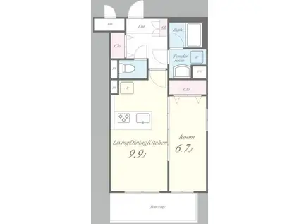 エスペランサ タチカワ(1LDK/3階)の間取り写真