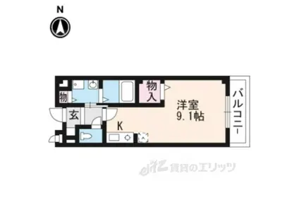 セイバリー東矢倉(ワンルーム/1階)の間取り写真