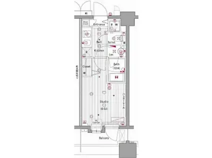 グランド・ガーラ横濱元町(1K/5階)の間取り写真