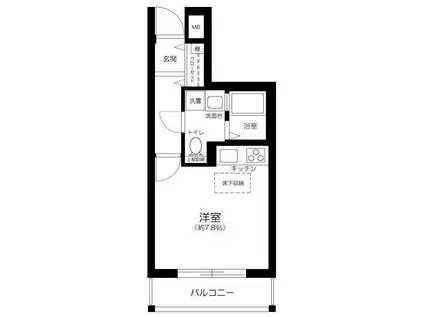 プラトー神宮前(ワンルーム/1階)の間取り写真