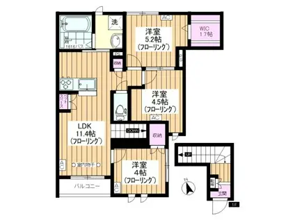 ハレレア(3LDK/2階)の間取り写真