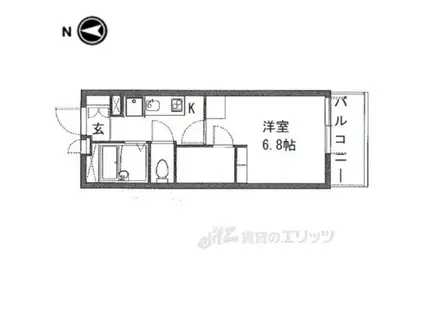 レオパレスオリーブ(1K/1階)の間取り写真