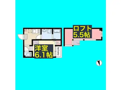 ハーモニーテラス神前町IV(1K/1階)の間取り写真