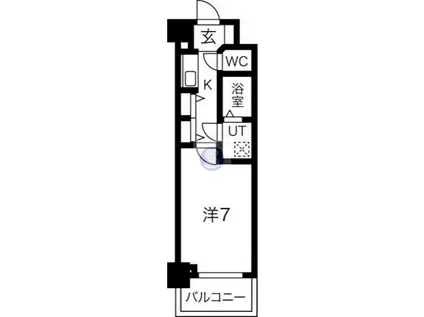 エイペックス内本町(1K/3階)の間取り写真