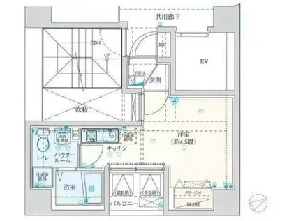 バージュアル横濱鶴見II(ワンルーム/7階)の間取り写真
