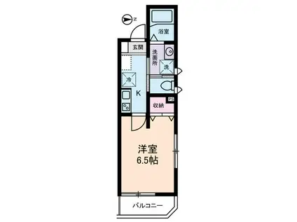 グランドール西尾久(1K/3階)の間取り写真