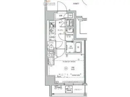 MAXIV川崎(1K/5階)の間取り写真