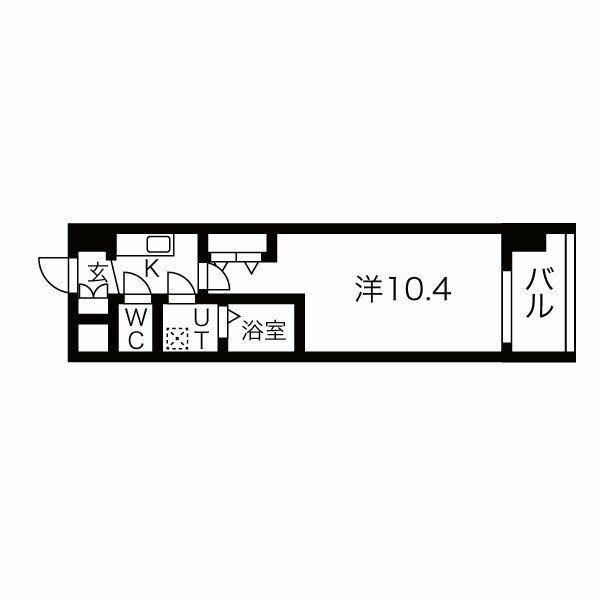 THE MUSIC COURT(1K/5階)の間取り写真