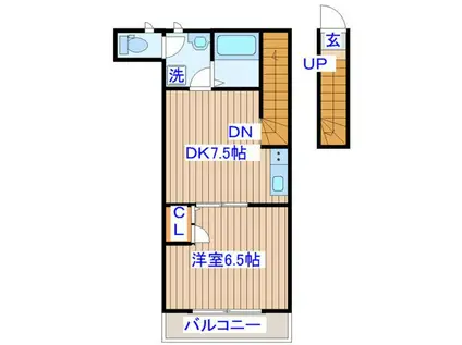 ベルグラン千代田III(1DK/2階)の間取り写真