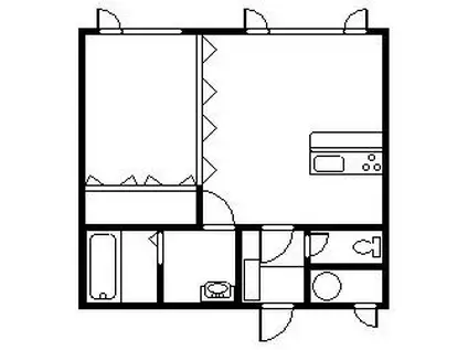 SUN NATULUX(1LDK/2階)の間取り写真