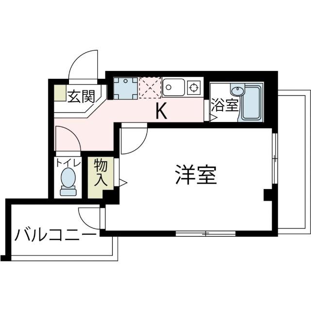 サンユーマンション(1K/2階)の間取り写真