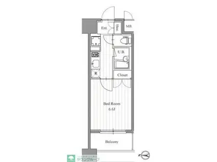 プライマル森下(1K/11階)の間取り写真