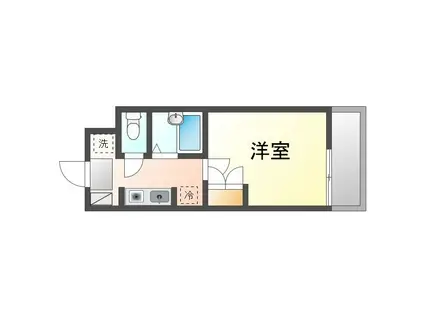 カンセイホーム樋川(1K/5階)の間取り写真