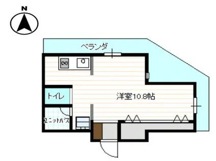 新宿マンション(1K/4階)の間取り写真