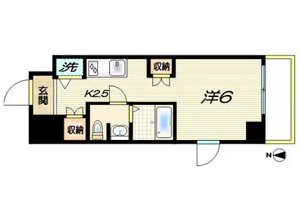 グランドール和泉(1K/3階)の間取り写真