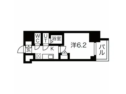 メイクスWアート浅間町(1K/5階)の間取り写真