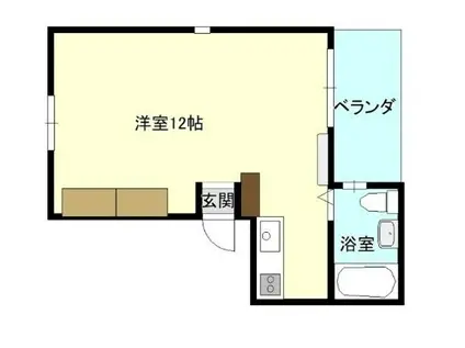 Eマンション樋川 I(ワンルーム/2階)の間取り写真