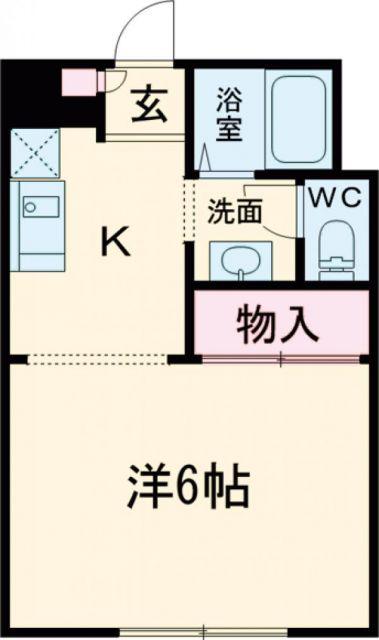 ジュネス名谷(ワンルーム/2階)の間取り写真
