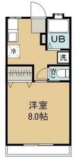 松島コーポ(1K/1階)の間取り写真
