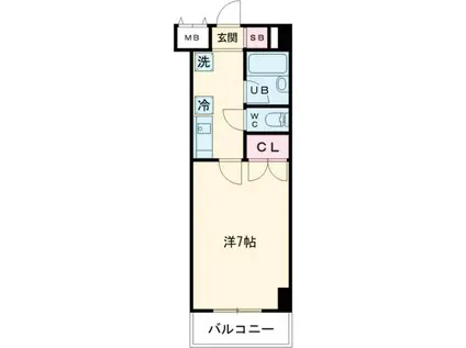 志度シーサイドハイツ(1K/2階)の間取り写真