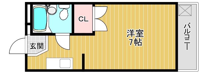 ハイムフォーシーズン(1K/4階)の間取り写真
