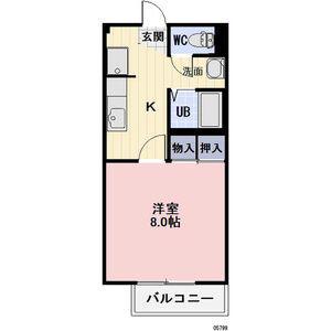 ドリーム(1K/2階)の間取り写真