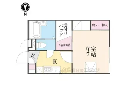 レオパレス池田(1K/1階)の間取り写真