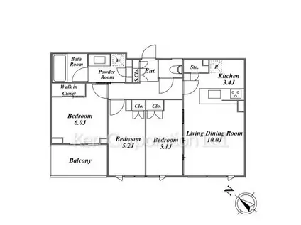 THE GRAND MILLENNIA TOWER&SUITE(3LDK/27階)の間取り写真