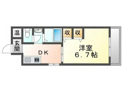 第15関根マンション(1DK/3階)の間取り写真