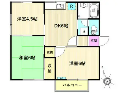 アネックス宮田(3DK/2階)の間取り写真