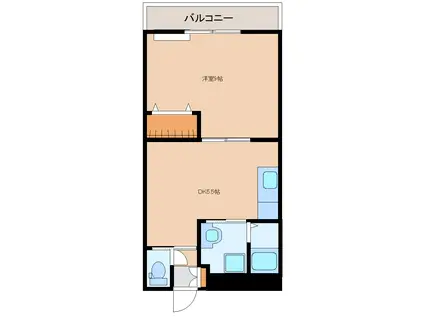 エクセレント野口(1DK/2階)の間取り写真
