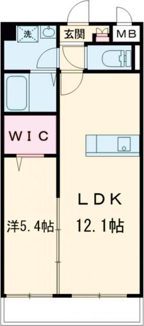 カサグランデ本町(1LDK/7階)の間取り写真