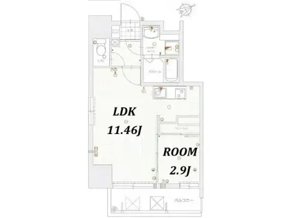 ウインステージ箱崎II(1LDK/12階)の間取り写真