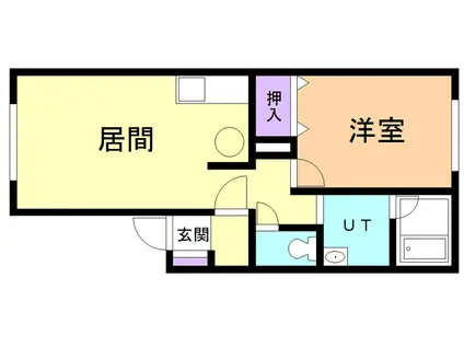 メゾンビエンド(1LDK/2階)の間取り写真