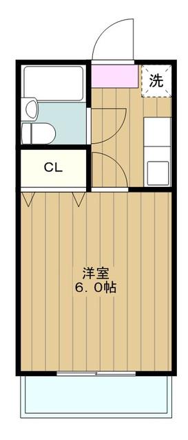 フラット87(ワンルーム/1階)の間取り写真