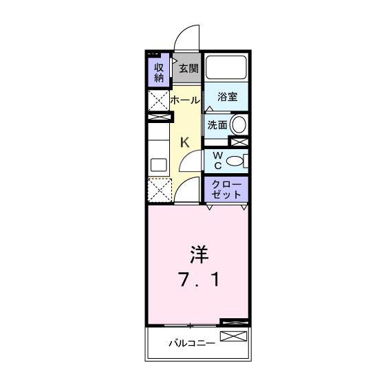 メゾン皐月(1K/2階)の間取り写真