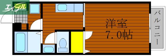 アンテリジャン小川(1K/2階)の間取り写真
