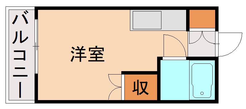 ヤングハイツカメリア(ワンルーム/1階)の間取り写真