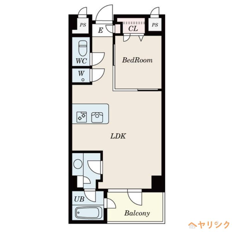 SKBUILDING-7(1LDK/7階)の間取り写真