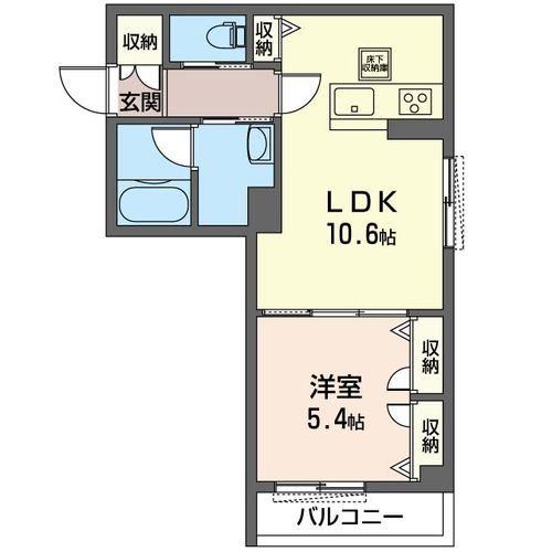 モンテサリーレ(1LDK/3階)の間取り写真