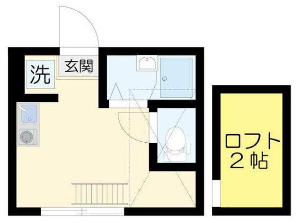 マーベラス国分寺内藤I(ワンルーム/1階)の間取り写真