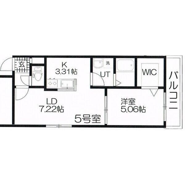 CHEVAL北10条(1LDK/2階)の間取り写真