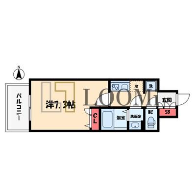 アプリーレ松屋町(1K/9階)の間取り写真