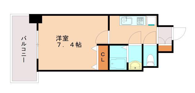フロイデ(1K/10階)の間取り写真