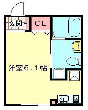 ブランシェ大宮(ワンルーム/2階)の間取り写真