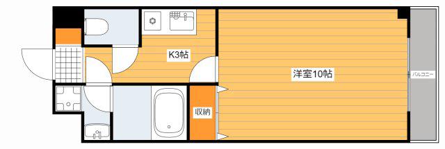 FOURSEASONSTAI-SHIN1ST(1K/6階)の間取り写真