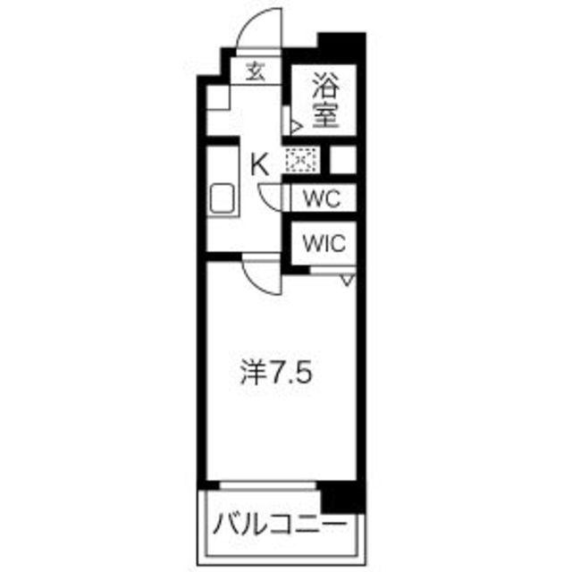 プレステージ綾瀬(1K/4階)の間取り写真